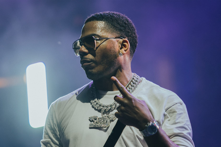 Rapper 'Nelly' holding Microphone