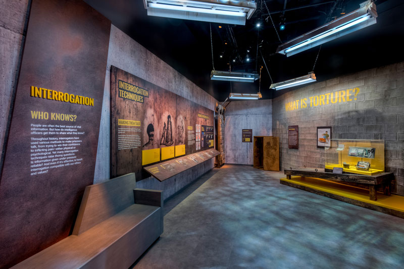 Interrogation exhibit at the new International Spy Museum - Interactive museums in Washington, DC
