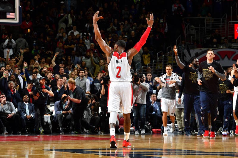 John Wall Celebrating at Capital One Arena - Washington Wizards Basketball in Washington, DC