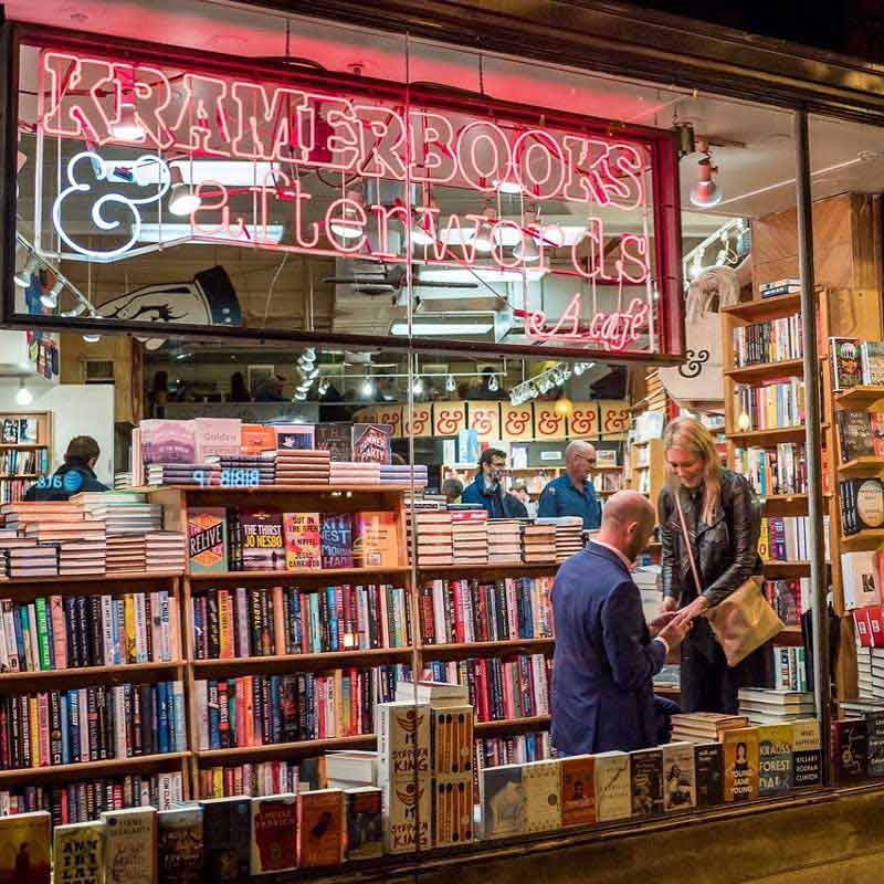 @kramerbooks - Marriage proposal at Kramerbooks & Afterwords Cafe - Local independent bookstore and restaurant in Washington, DC