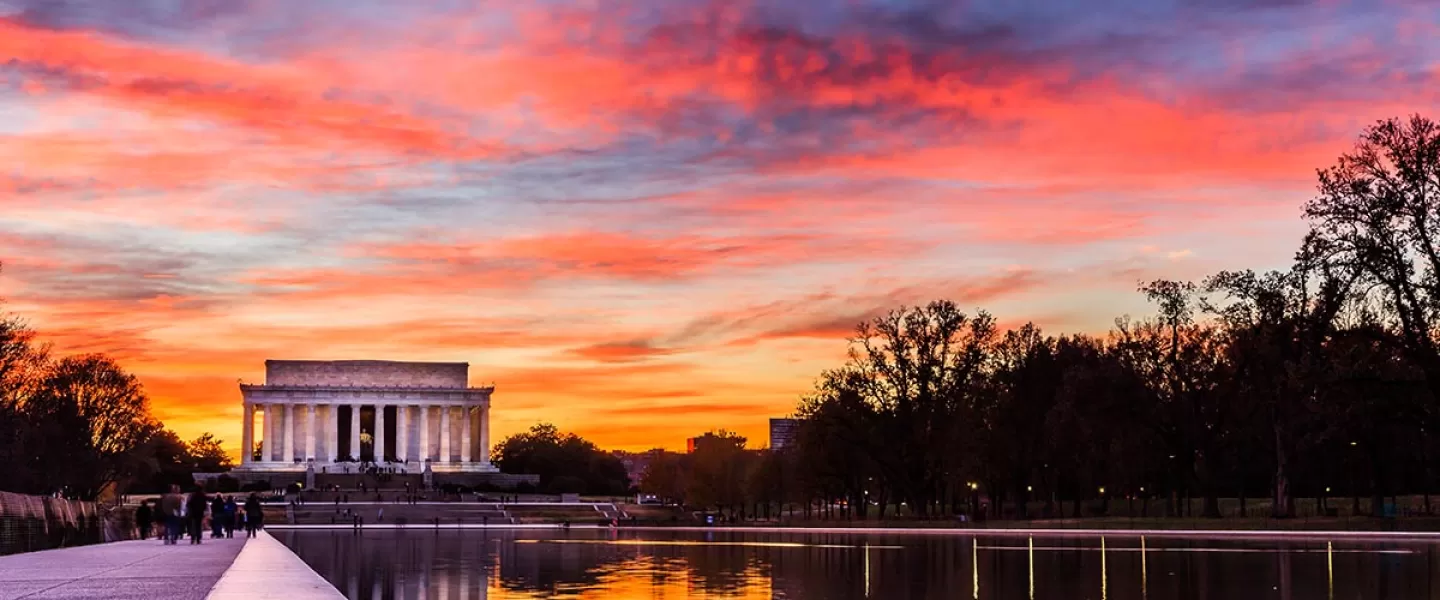 Lincoln Memorial Sunset